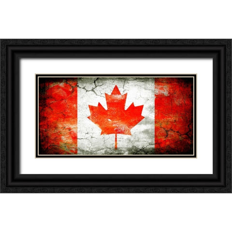 Canada 1 Black Ornate Wood Framed Art Print with Double Matting by Robins, John H.