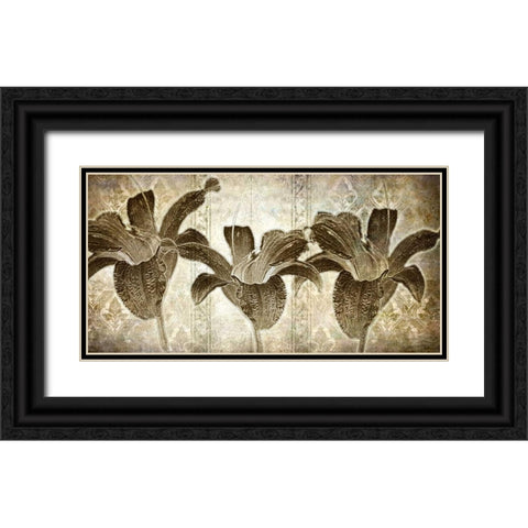 Retro touch Black Ornate Wood Framed Art Print with Double Matting by Willow, Susan P.
