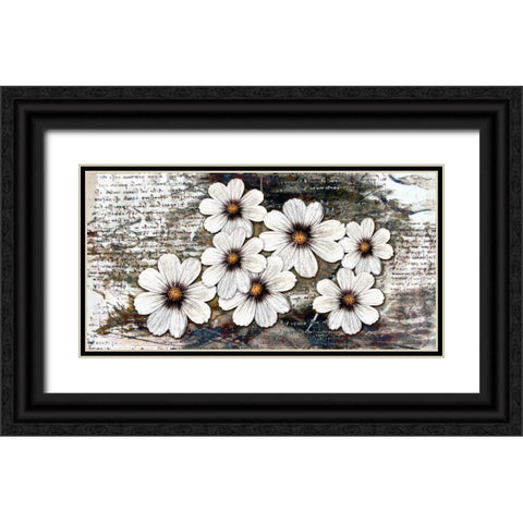 Marguerite Black Ornate Wood Framed Art Print with Double Matting by Willow, Susan P.