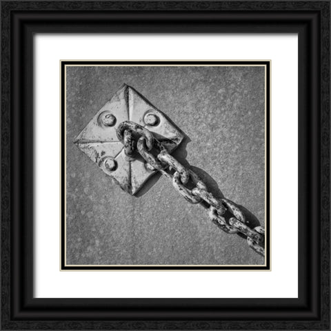 Around Town I Black Ornate Wood Framed Art Print with Double Matting by Henson, Martin