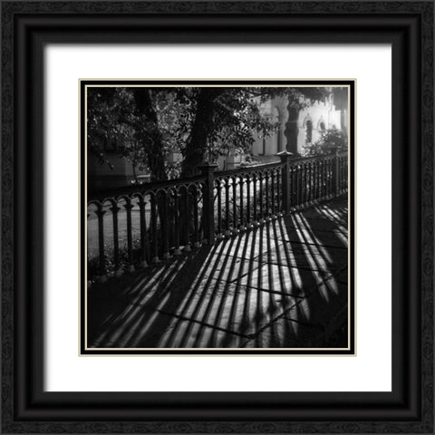 Around Town IV Black Ornate Wood Framed Art Print with Double Matting by Henson, Martin