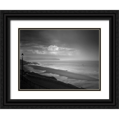 Sea Storm I Black Ornate Wood Framed Art Print with Double Matting by Henson, Martin