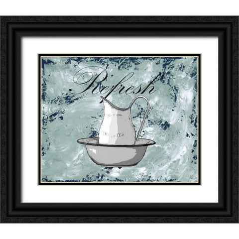 Relax-Refresh I Black Ornate Wood Framed Art Print with Double Matting by Reynolds, Jade