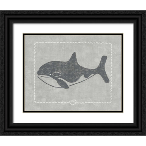 Whale of a Tale II Black Ornate Wood Framed Art Print with Double Matting by Zarris, Chariklia