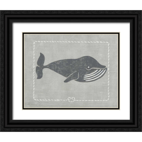 Whale of a Tale III Black Ornate Wood Framed Art Print with Double Matting by Zarris, Chariklia