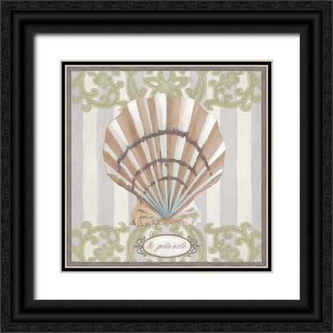 Riviera Shell I Black Ornate Wood Framed Art Print with Double Matting by Vess, June Erica