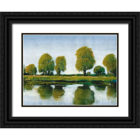 River Reflections I Black Ornate Wood Framed Art Print with Double Matting by OToole, Tim