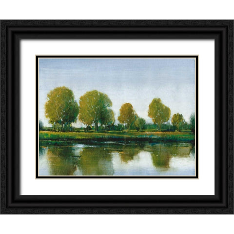 River Reflections II Black Ornate Wood Framed Art Print with Double Matting by OToole, Tim