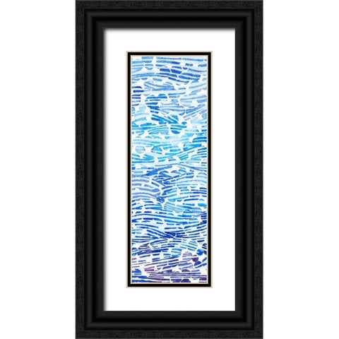 2-Up Winter River Rocks II Black Ornate Wood Framed Art Print with Double Matting by Popp, Grace