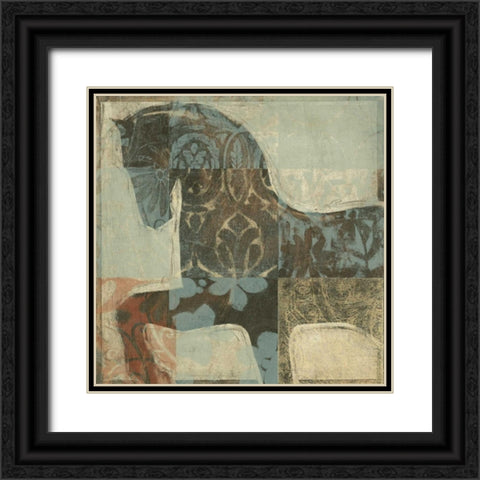 Patterned Horse I Black Ornate Wood Framed Art Print with Double Matting by OToole, Tim