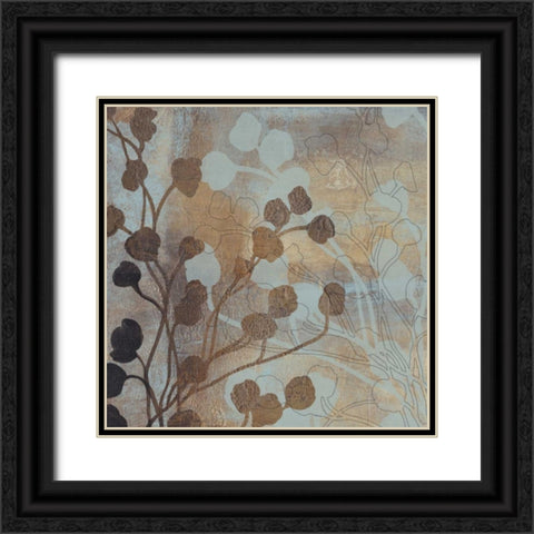 Spa Blue and Gold I Black Ornate Wood Framed Art Print with Double Matting by OToole, Tim