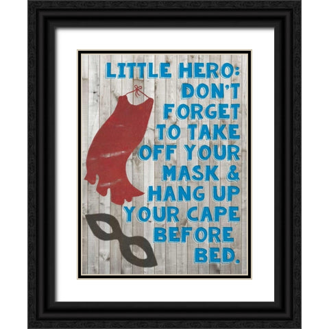 Little Hero III Black Ornate Wood Framed Art Print with Double Matting by Popp, Grace