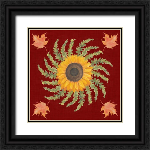 Autumn Floral I Black Ornate Wood Framed Art Print with Double Matting by Popp, Grace