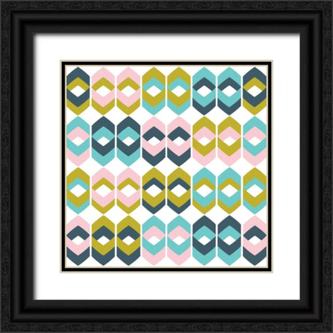 Retro Groove I Black Ornate Wood Framed Art Print with Double Matting by Ketchum, Nicole