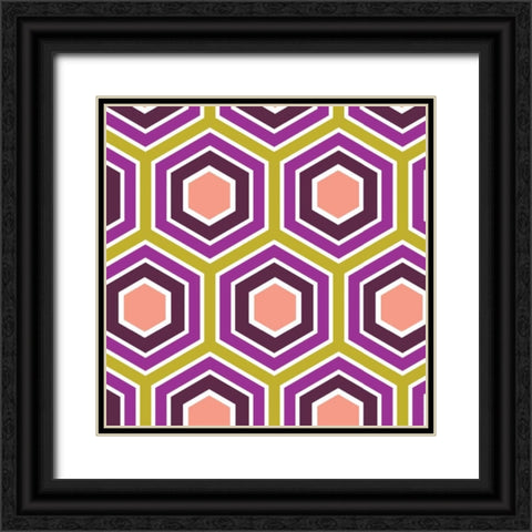 Retro Groove IV Black Ornate Wood Framed Art Print with Double Matting by Ketchum, Nicole