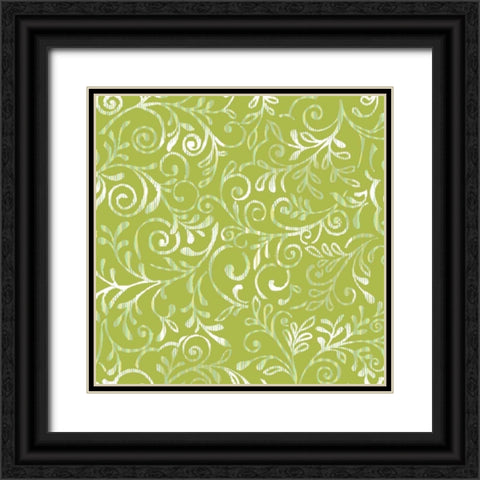 Lirico III Black Ornate Wood Framed Art Print with Double Matting by Hoffman, Katia