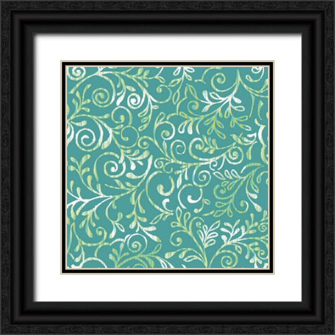 Lirico V Black Ornate Wood Framed Art Print with Double Matting by Hoffman, Katia