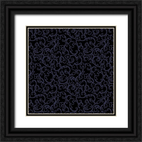 Vintage Calico VIII Black Ornate Wood Framed Art Print with Double Matting by Hoffman, Katia