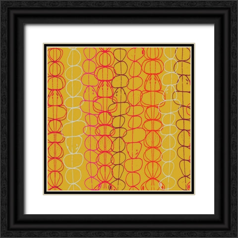 Red Fall I Black Ornate Wood Framed Art Print with Double Matting by Benyon, Ali
