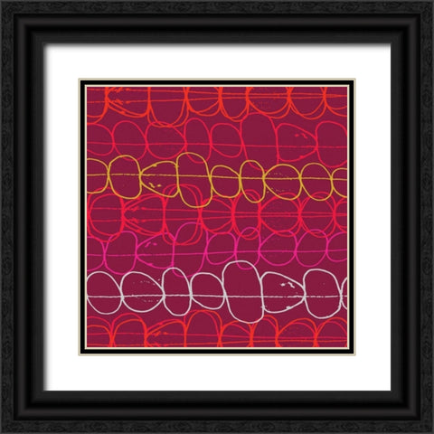 Red Fall IV Black Ornate Wood Framed Art Print with Double Matting by Benyon, Ali