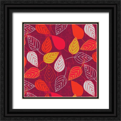 Red Fall VIII Black Ornate Wood Framed Art Print with Double Matting by Benyon, Ali