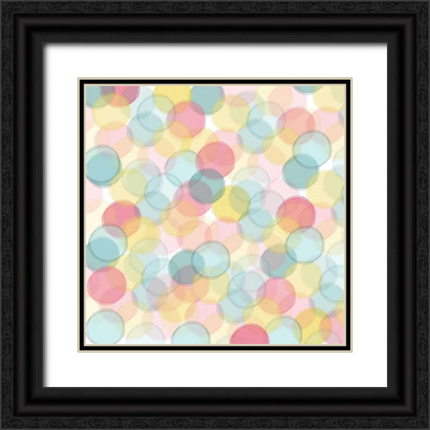 Popping Flowers V Black Ornate Wood Framed Art Print with Double Matting by Benyon, Ali