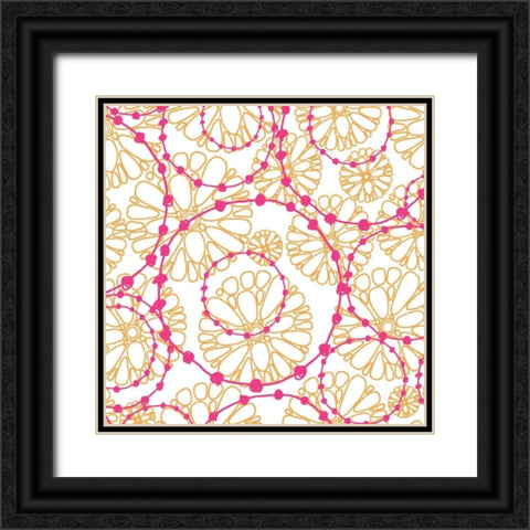 Daisy Chain VIII Black Ornate Wood Framed Art Print with Double Matting by Benyon, Ali