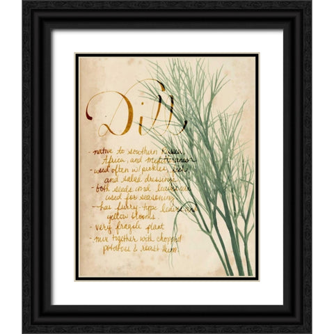 Herb Study II Black Ornate Wood Framed Art Print with Double Matting by Popp, Grace