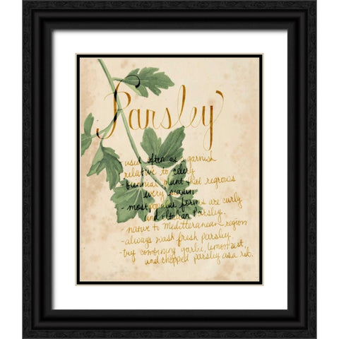 Herb Study V Black Ornate Wood Framed Art Print with Double Matting by Popp, Grace