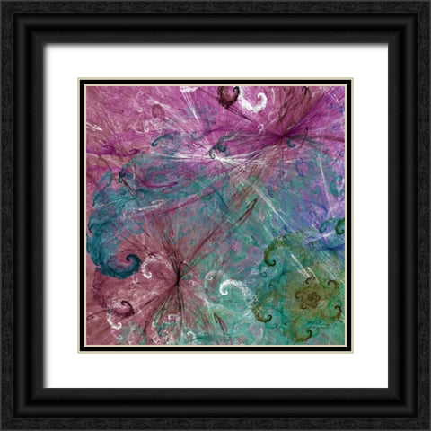 Spinout Tiles I Black Ornate Wood Framed Art Print with Double Matting by Burghardt, James