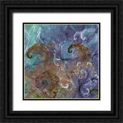 Spinout Tiles II Black Ornate Wood Framed Art Print with Double Matting by Burghardt, James