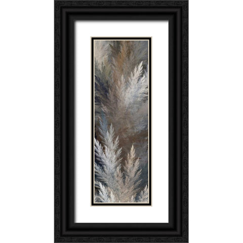 2-Up Pampas Panels I Black Ornate Wood Framed Art Print with Double Matting by Burghardt, James