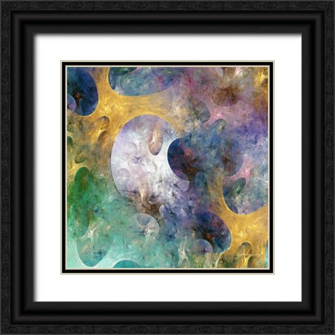 Lunar Tiles I Black Ornate Wood Framed Art Print with Double Matting by Burghardt, James