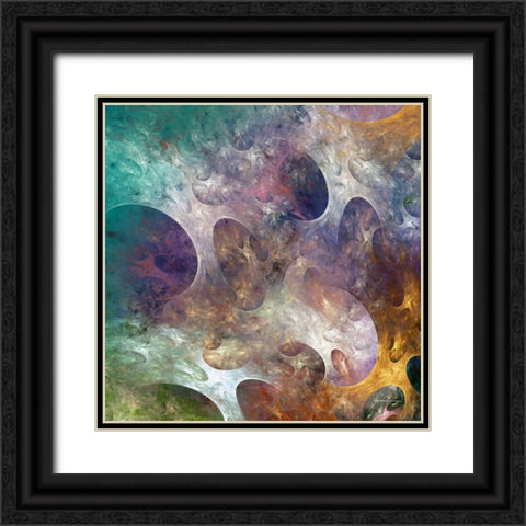 Lunar Tiles IV Black Ornate Wood Framed Art Print with Double Matting by Burghardt, James