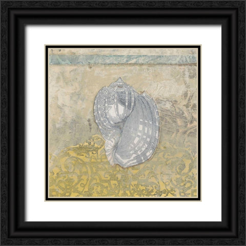Coastal Cameo III Black Ornate Wood Framed Art Print with Double Matting by Vess, June Erica