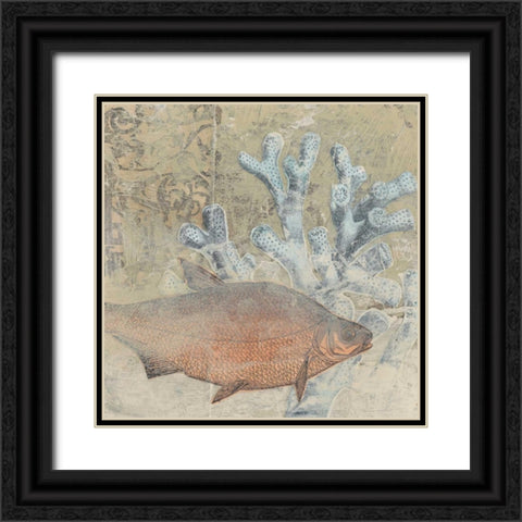 Coastal Cameo IV Black Ornate Wood Framed Art Print with Double Matting by Vess, June Erica