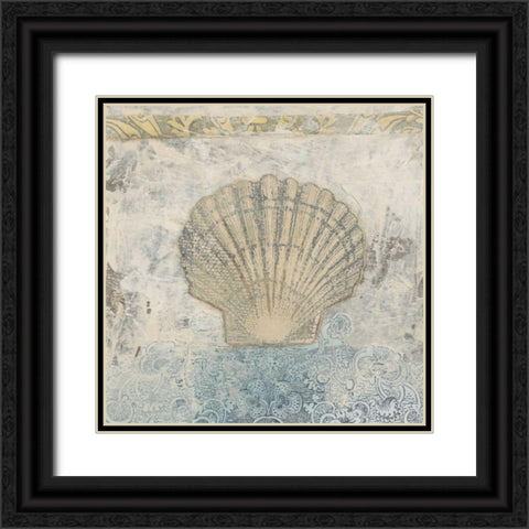 Coastal Cameo V Black Ornate Wood Framed Art Print with Double Matting by Vess, June Erica