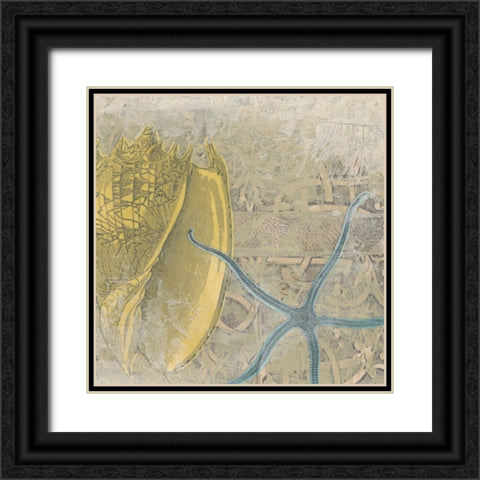 Coastal Cameo VII Black Ornate Wood Framed Art Print with Double Matting by Vess, June Erica