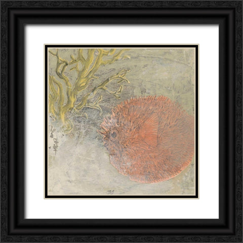 Coastal Cameo VIII Black Ornate Wood Framed Art Print with Double Matting by Vess, June Erica