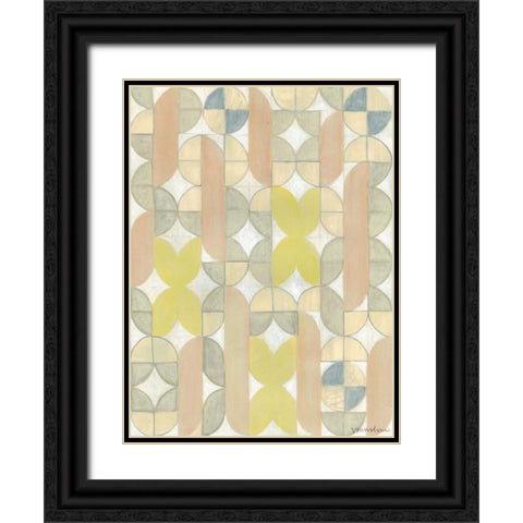 Radius Tile II Black Ornate Wood Framed Art Print with Double Matting by Lam, Vanna