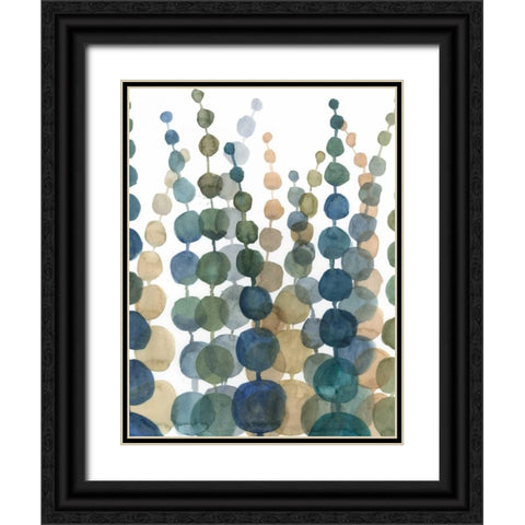 Pompom Botanical II Black Ornate Wood Framed Art Print with Double Matting by Meagher, Megan