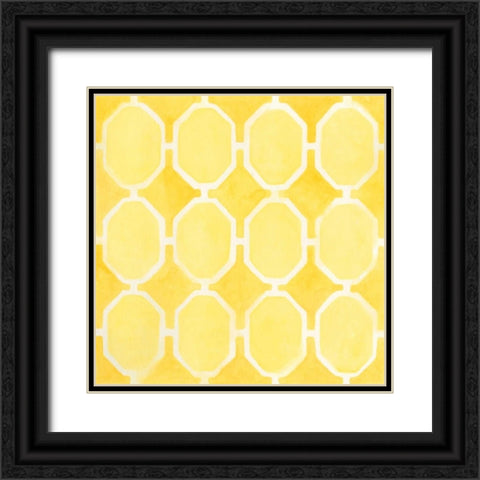 Watercolor Tile I Black Ornate Wood Framed Art Print with Double Matting by Vess, June Erica