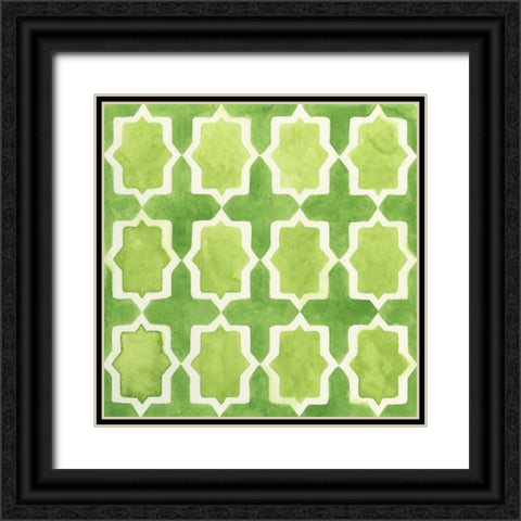 Watercolor Tile III Black Ornate Wood Framed Art Print with Double Matting by Vess, June Erica