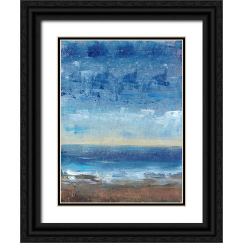 Calm Surf II Black Ornate Wood Framed Art Print with Double Matting by OToole, Tim