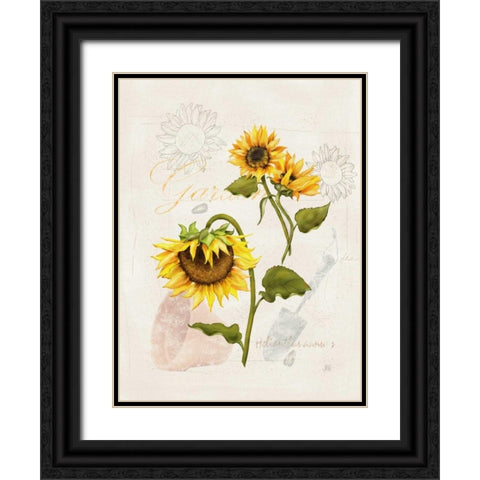 Romantic Sunflower I Black Ornate Wood Framed Art Print with Double Matting by Reynolds, Jade