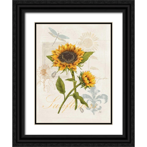 Romantic Sunflower II Black Ornate Wood Framed Art Print with Double Matting by Reynolds, Jade