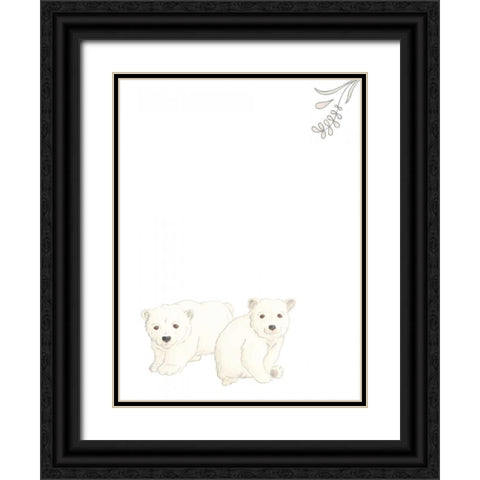 Baby Animals II Black Ornate Wood Framed Art Print with Double Matting by Vess, June Erica