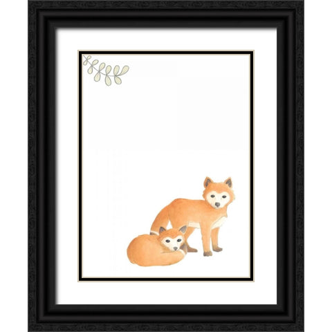 Baby Animals V Black Ornate Wood Framed Art Print with Double Matting by Vess, June Erica