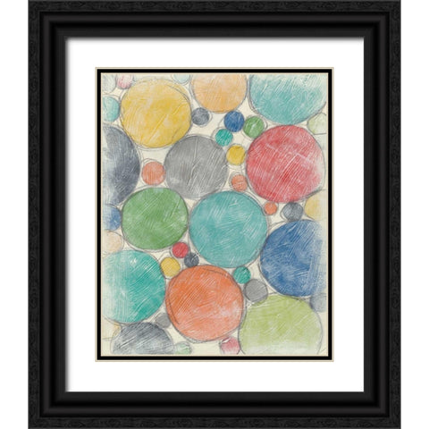 Twirl I 2-Up Black Ornate Wood Framed Art Print with Double Matting by Zarris, Chariklia