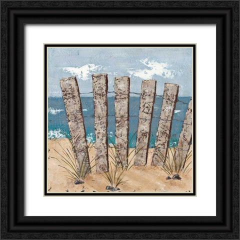 Beach Scene Triptych I Black Ornate Wood Framed Art Print with Double Matting by Reynolds, Jade